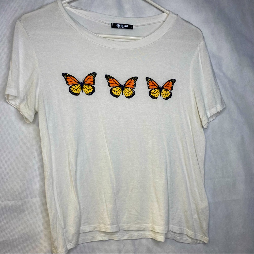 G mini clothing, white cotton top, M